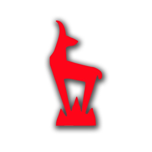 Adesivo rosso cacciatori - , di